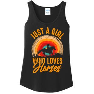 Just A Girl Who Loves Horses Ladies Essential Tank