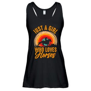 Just A Girl Who Loves Horses Ladies Essential Flowy Tank