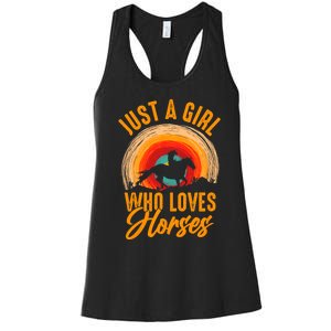 Just A Girl Who Loves Horses Women's Racerback Tank