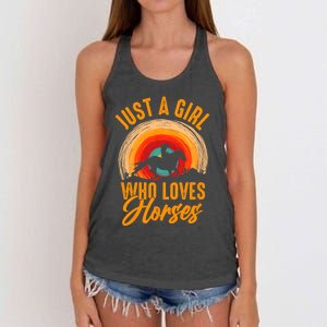 Just A Girl Who Loves Horses Women's Knotted Racerback Tank