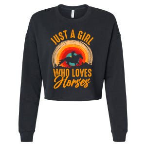 Just A Girl Who Loves Horses Cropped Pullover Crew