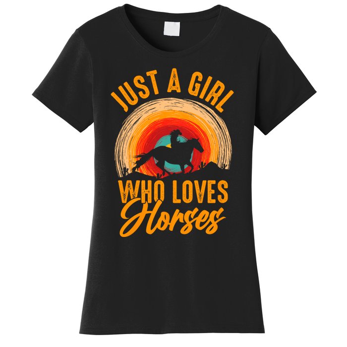 Just A Girl Who Loves Horses Women's T-Shirt