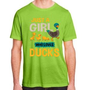 Just A Girl Who Loves Ducks Funny Duck Lover Adult ChromaSoft Performance T-Shirt