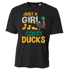 Just A Girl Who Loves Ducks Funny Duck Lover Cooling Performance Crew T-Shirt