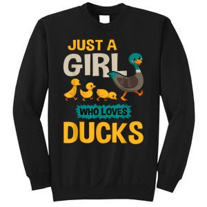 Just A Girl Who Loves Ducks Funny Duck Lover Sweatshirt