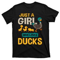 Just A Girl Who Loves Ducks Funny Duck Lover T-Shirt