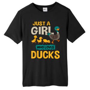 Just A Girl Who Loves Ducks Funny Duck Lover Tall Fusion ChromaSoft Performance T-Shirt