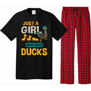 Just A Girl Who Loves Ducks Funny Duck Lover Pajama Set