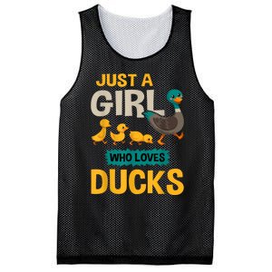 Just A Girl Who Loves Ducks Funny Duck Lover Mesh Reversible Basketball Jersey Tank