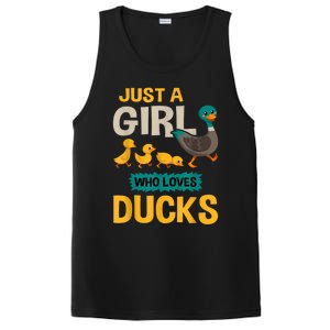 Just A Girl Who Loves Ducks Funny Duck Lover PosiCharge Competitor Tank