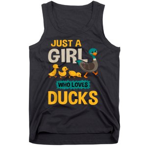 Just A Girl Who Loves Ducks Funny Duck Lover Tank Top