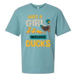 Just A Girl Who Loves Ducks Funny Duck Lover Sueded Cloud Jersey T-Shirt