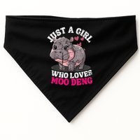 Just A Girl Who Loves Moo Deng USA-Made Doggie Bandana
