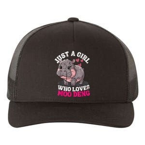 Just A Girl Who Loves Moo Deng Yupoong Adult 5-Panel Trucker Hat