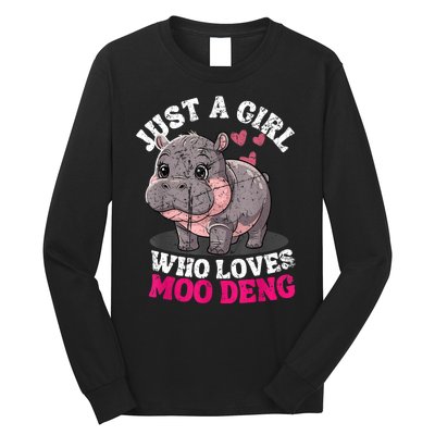 Just A Girl Who Loves Moo Deng Long Sleeve Shirt