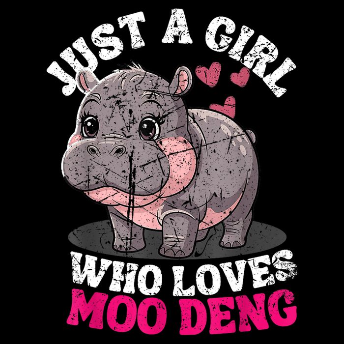 Just A Girl Who Loves Moo Deng Button