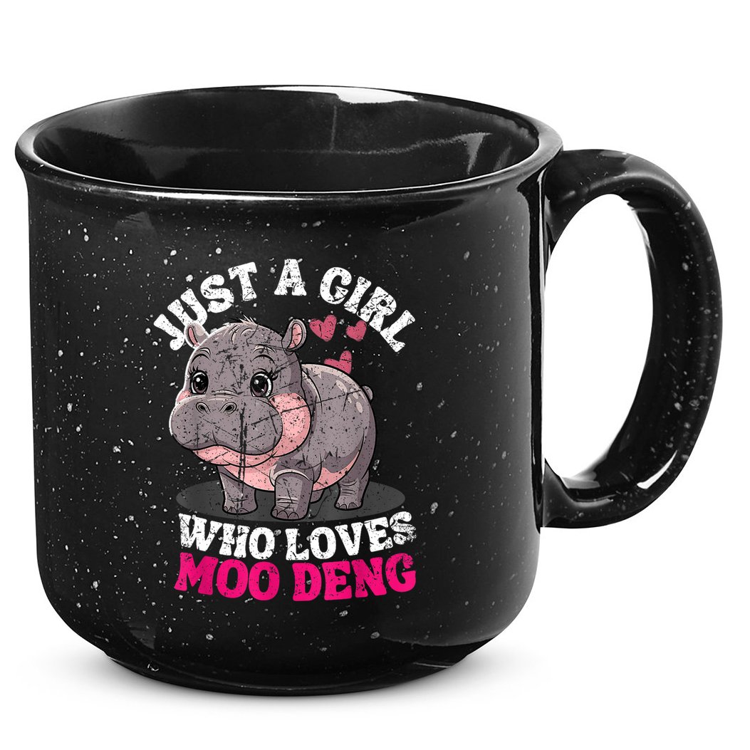 Just A Girl Who Loves Moo Deng 15oz Campfire Ceramic Mug