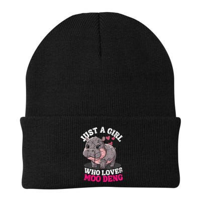 Just A Girl Who Loves Moo Deng Knit Cap Winter Beanie
