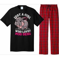 Just A Girl Who Loves Moo Deng Pajama Set