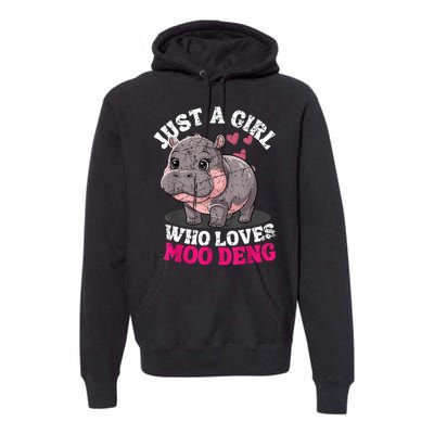 Just A Girl Who Loves Moo Deng Premium Hoodie