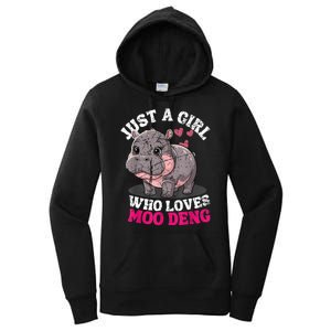 Just A Girl Who Loves Moo Deng Women's Pullover Hoodie