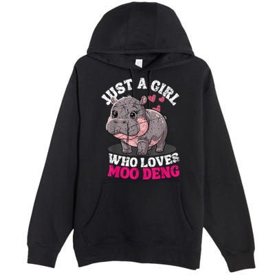 Just A Girl Who Loves Moo Deng Premium Pullover Hoodie
