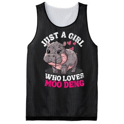 Just A Girl Who Loves Moo Deng Mesh Reversible Basketball Jersey Tank