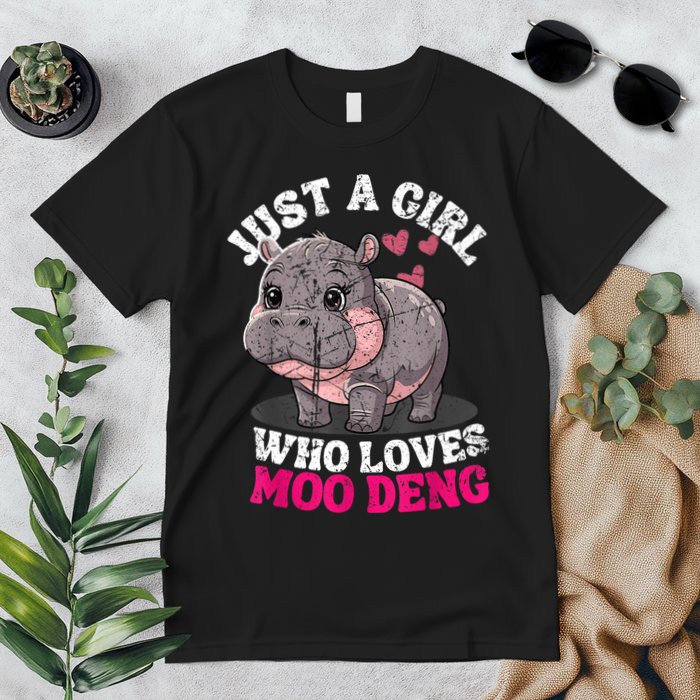 Just A Girl Who Loves Moo Deng Premium T-Shirt