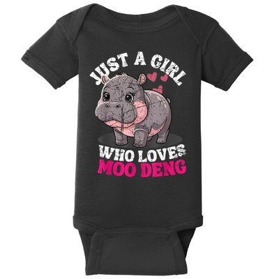 Just A Girl Who Loves Moo Deng Baby Bodysuit