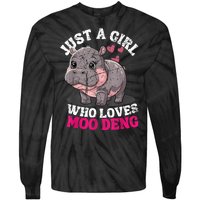 Just A Girl Who Loves Moo Deng Tie-Dye Long Sleeve Shirt