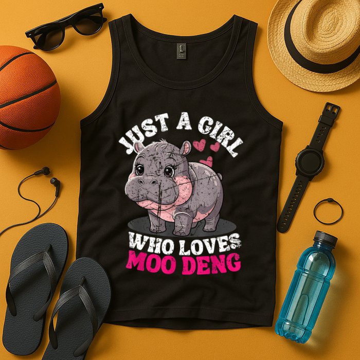 Just A Girl Who Loves Moo Deng Tank Top