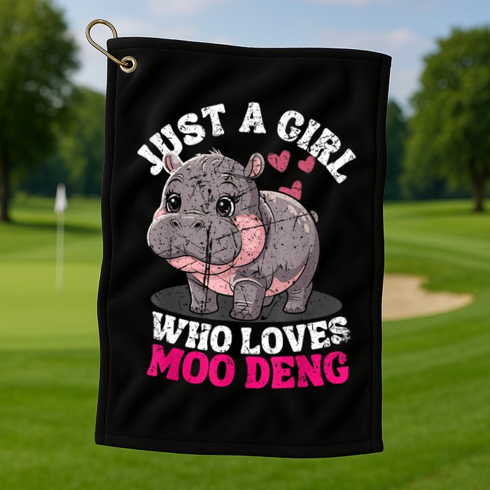 Just A Girl Who Loves Moo Deng Golf Towel