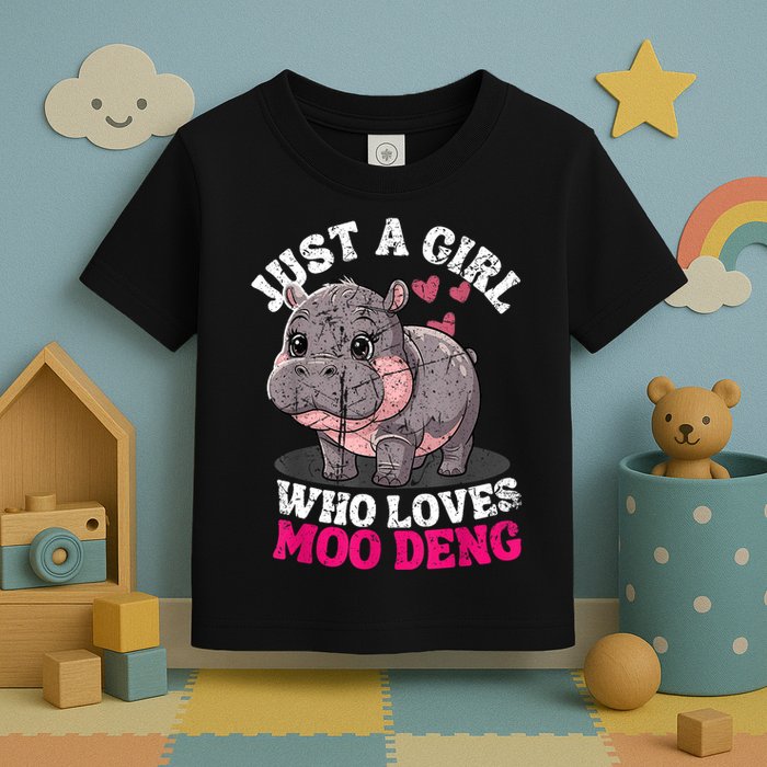 Just A Girl Who Loves Moo Deng Toddler T-Shirt