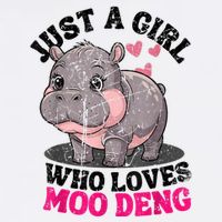 Just A Girl Who Loves Moo Deng Garment-Dyed Sweatshirt
