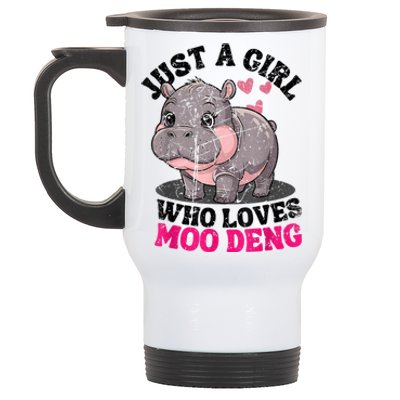 Just A Girl Who Loves Moo Deng Stainless Steel Travel Mug