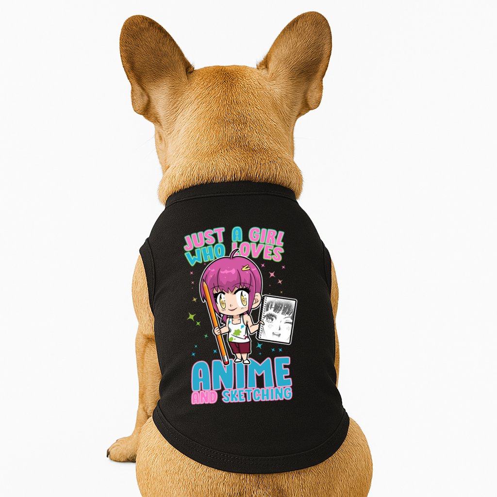 Just A Girl Who Loves Anime And Sketching Doggie Tank