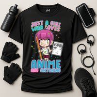 Just A Girl Who Loves Anime And Sketching Performance Shirt