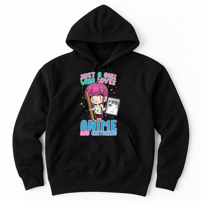 Just A Girl Who Loves Anime And Sketching Hoodie
