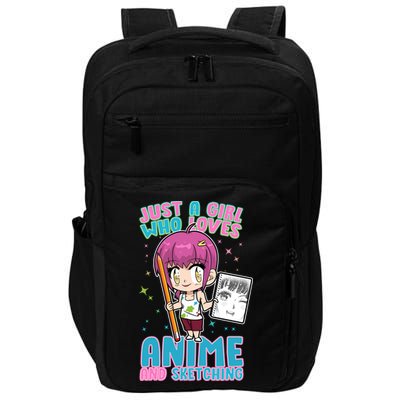 Just A Girl Who Loves Anime And Sketching Impact Tech Backpack