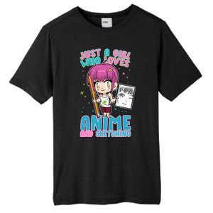 Just A Girl Who Loves Anime And Sketching Tall Fusion ChromaSoft Performance T-Shirt