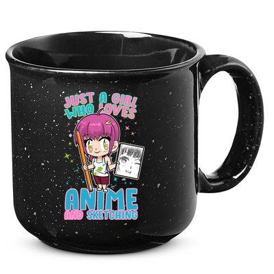 Just A Girl Who Loves Anime And Sketching 15oz Campfire Ceramic Mug