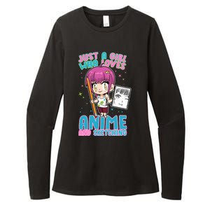 Just A Girl Who Loves Anime And Sketching Womens CVC Long Sleeve Shirt