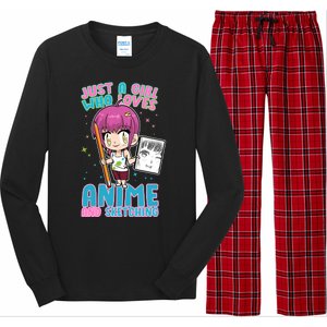 Just A Girl Who Loves Anime And Sketching Long Sleeve Pajama Set