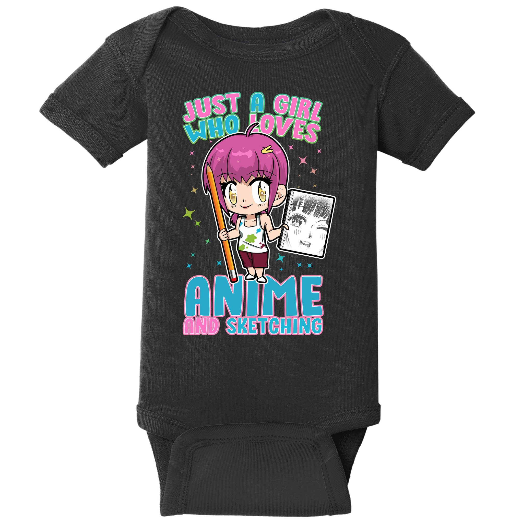 Just A Girl Who Loves Anime And Sketching Baby Bodysuit