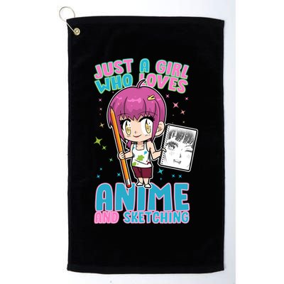 Just A Girl Who Loves Anime And Sketching Golf Towel