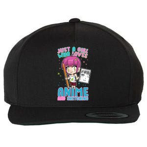 Just A Girl Who Loves Anime And Sketching Wool Snapback Cap