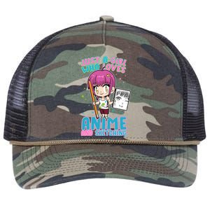 Just A Girl Who Loves Anime And Sketching Retro Rope Trucker Hat Cap