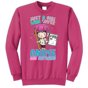 Just A Girl Who Loves Anime And Sketching Sweatshirt