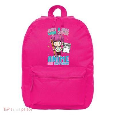 Just A Girl Who Loves Anime And Sketching 16 in Basic Backpack