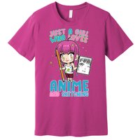 Just A Girl Who Loves Anime And Sketching Premium T-Shirt